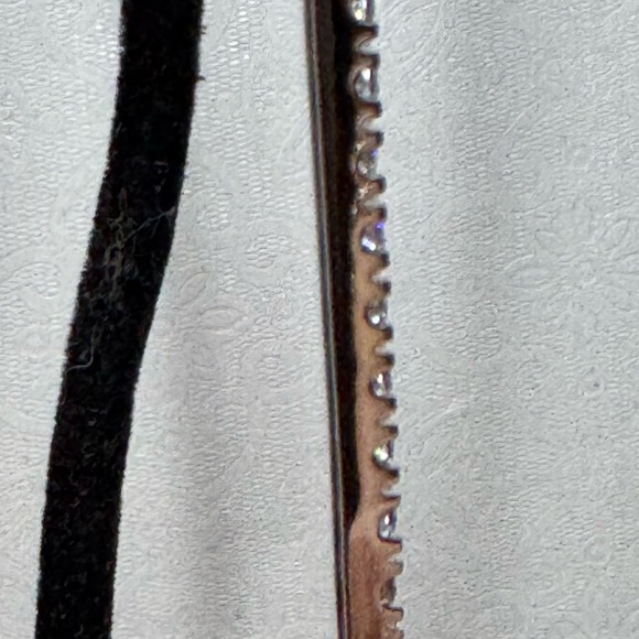 Sterling silver and CZ dangle bar post earrings - Picture 13 of 13